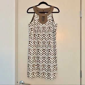 ✨ NWOT LOFT Brown & White Patterned Dress✨